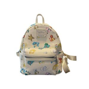 Loungefly Pokemon Kids Cream Multi-Character Mini Backpack